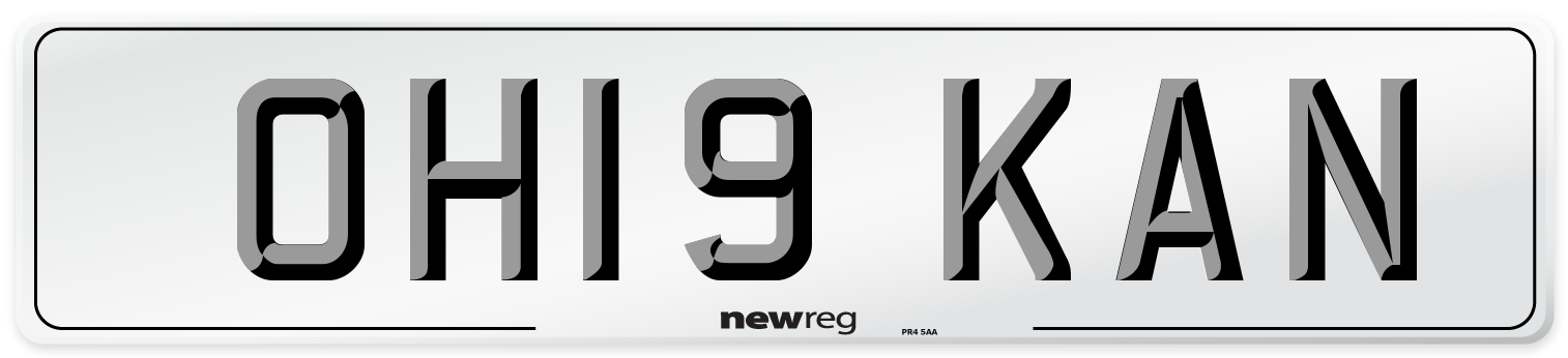OH19 KAN Number Plate from New Reg